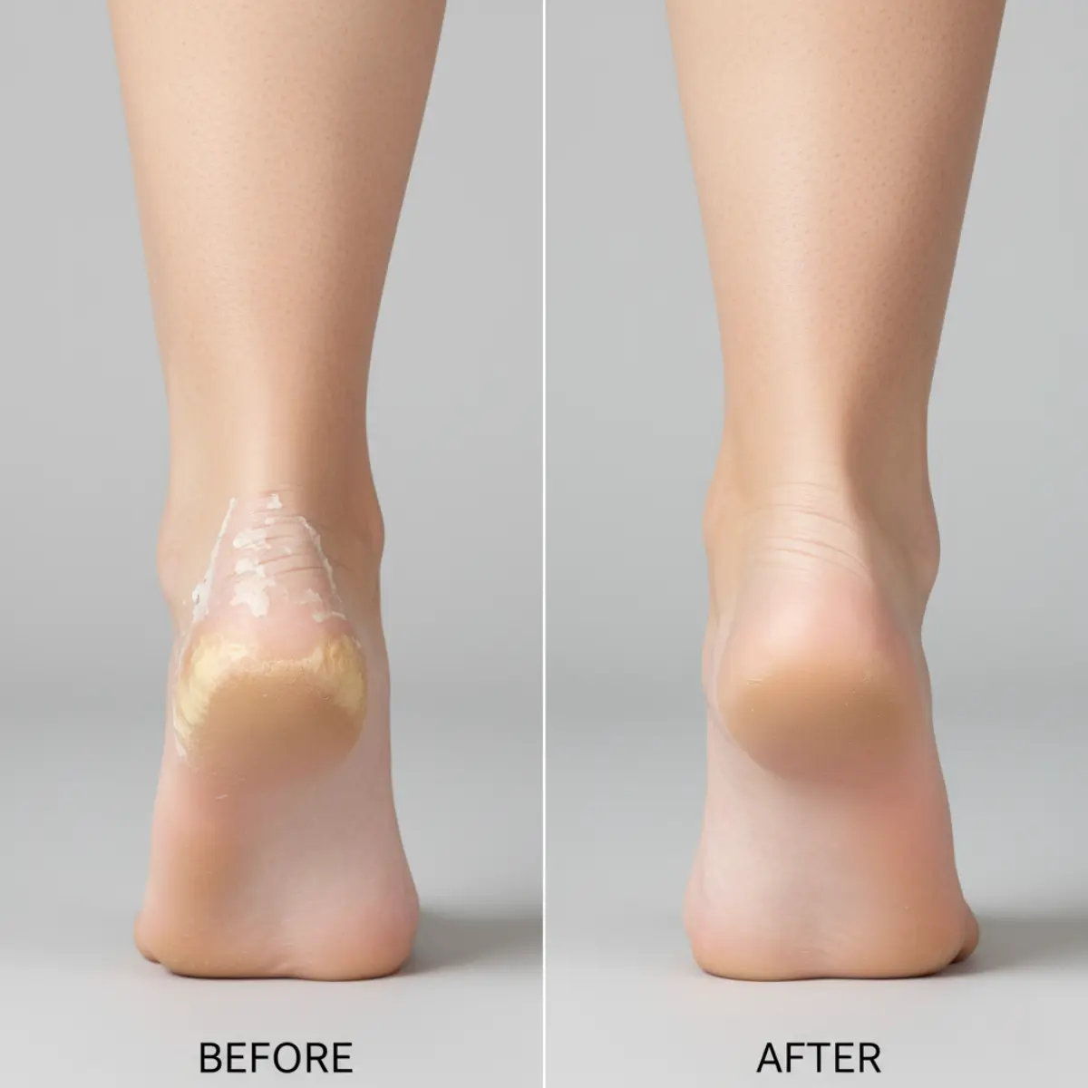 Porównanie paznokci przed i po kuracji Skinatrin